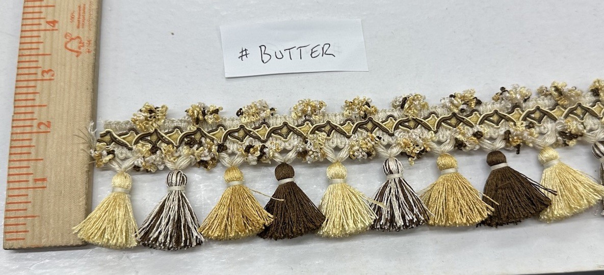 CLEARANCE – 15 YARD ROLL Key Tassel Fringe Trim 2” for Drapery Curtains Pillows