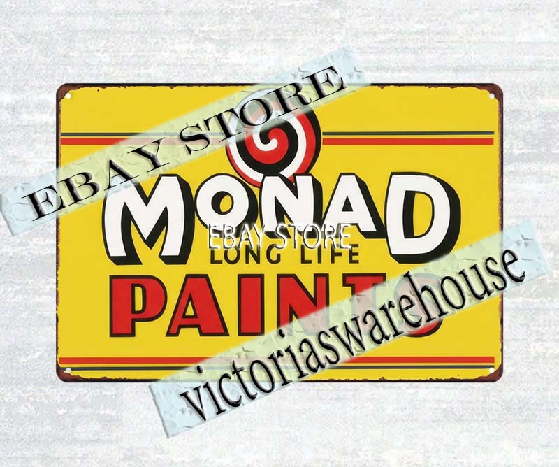 Monad Long Life Paint Varnish home improvement decor tin sign