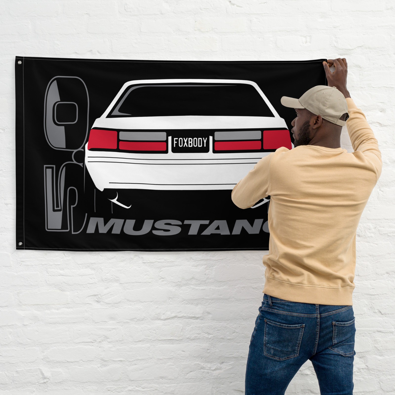 Foxbody Ford Mustang 5.0 Notch rear Flag