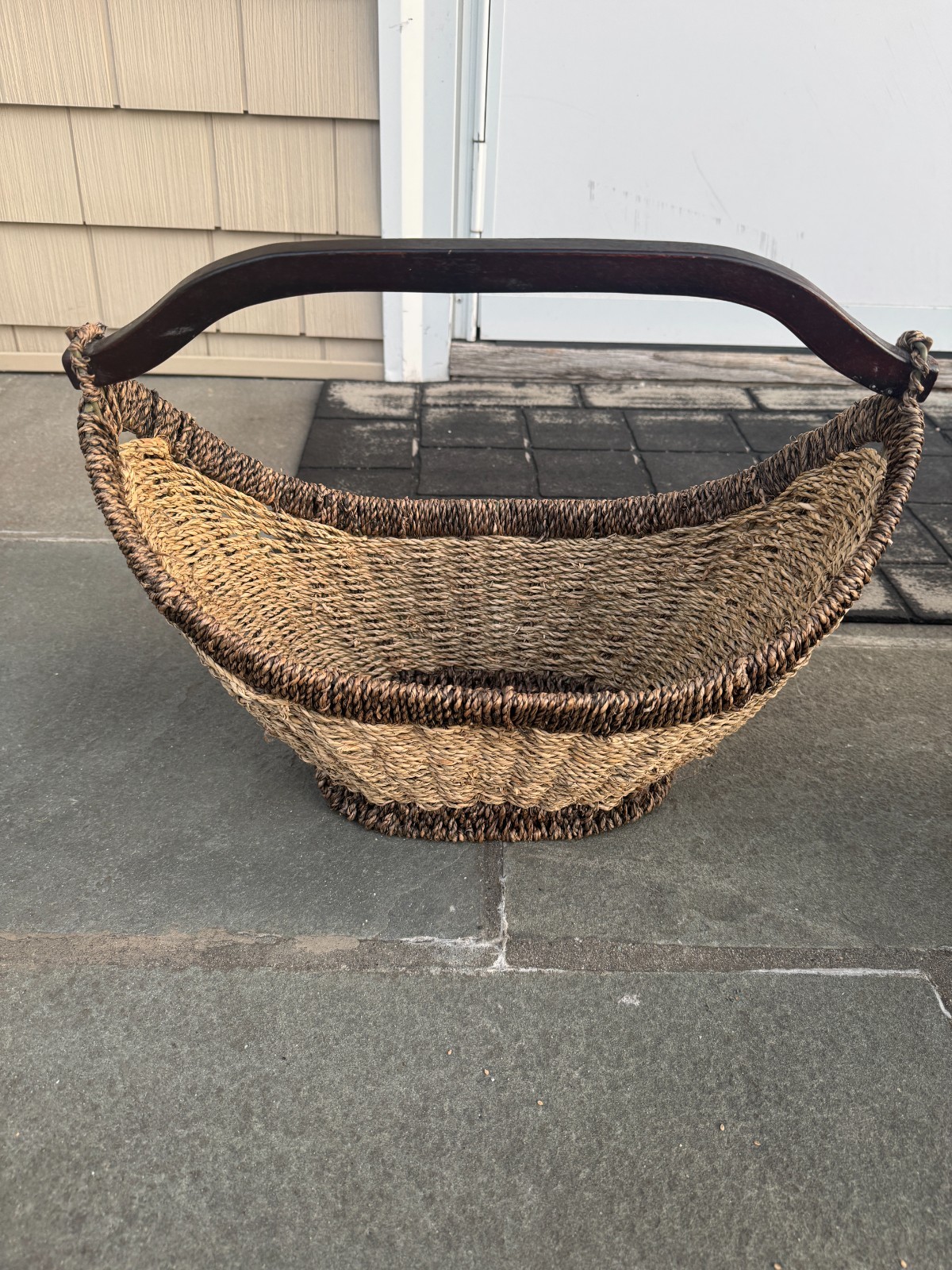 Rare Vintage Basket Hand Woven Circa 1940&rsquo;s Used