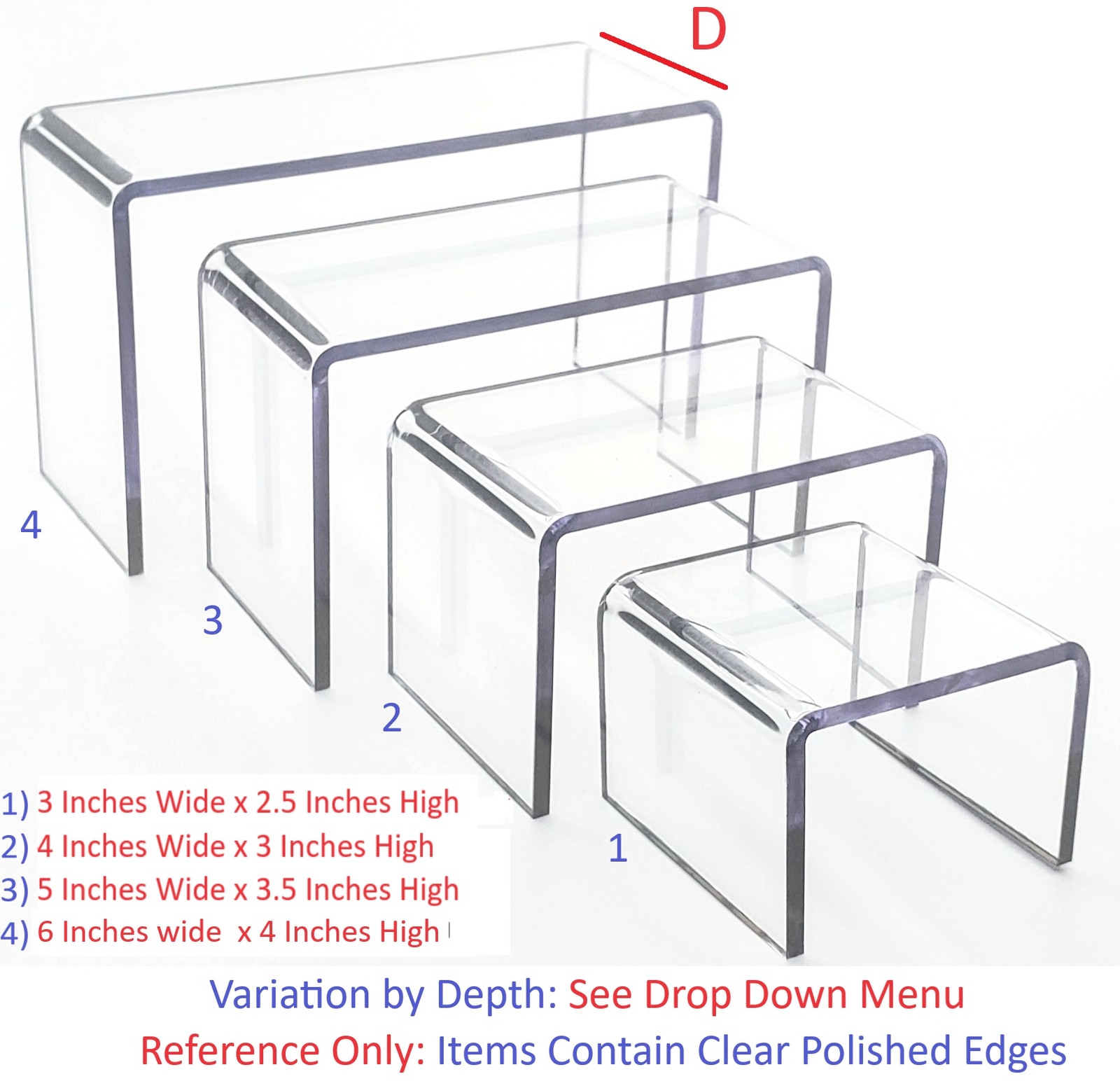 T&rsquo;z Tagz New Clear Acrylic Risers Showcase Display Stands Collectable Organizers