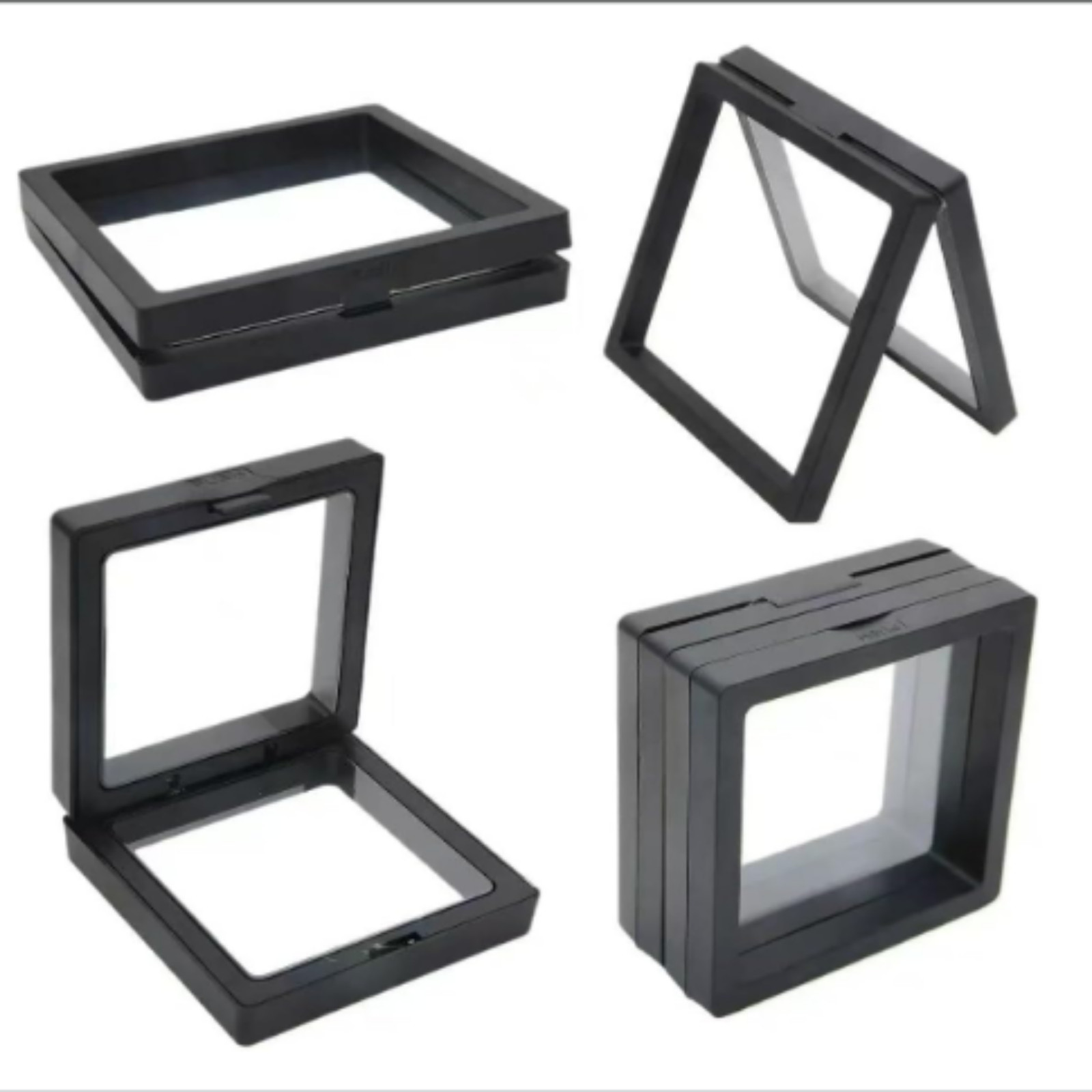 20PCS Floating Display Case Small Coin Jewelry Holder Storage Frame Box Black