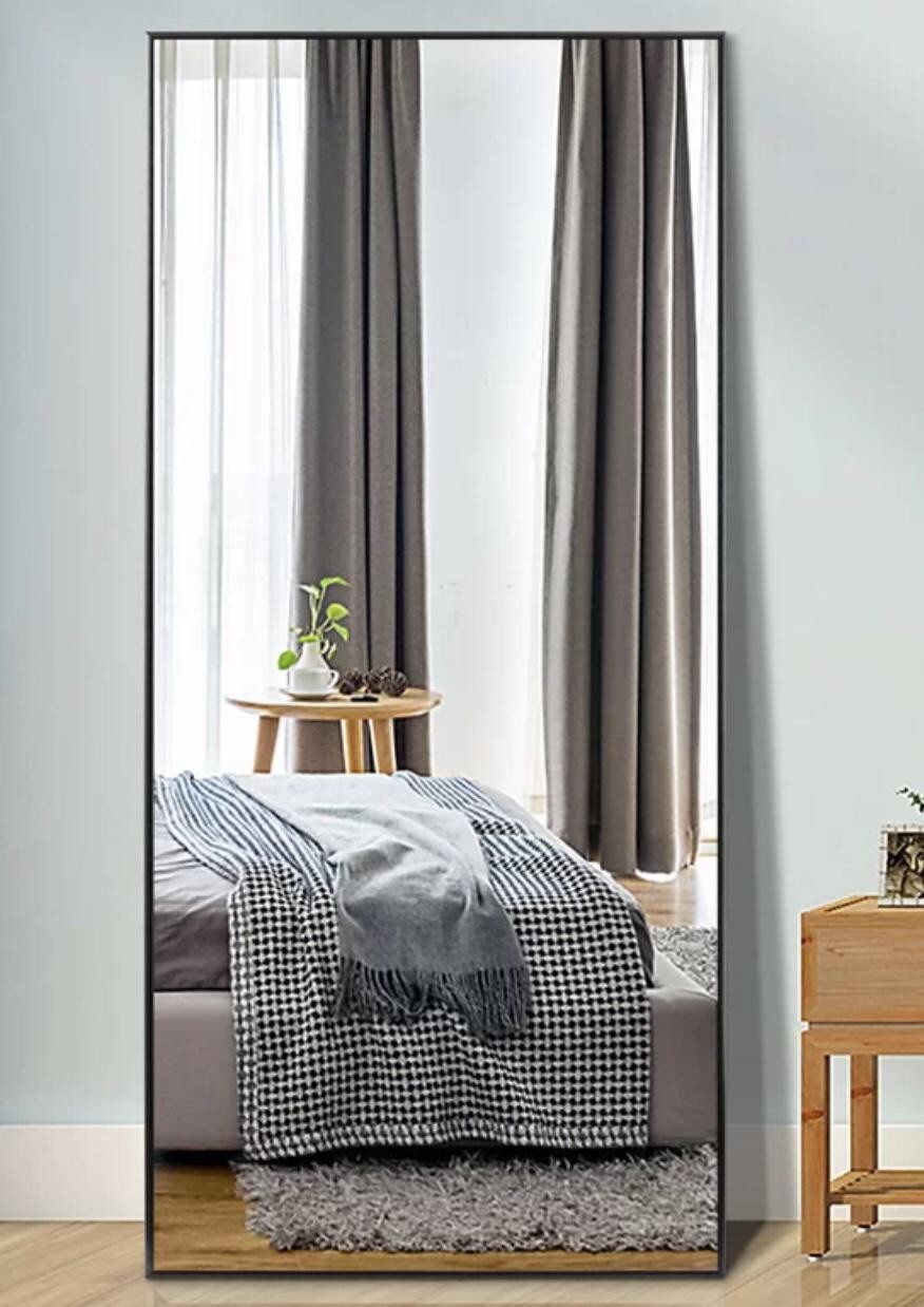 Foundation Hospitality Black stainless steel Framed 32×88 in Full Length Mirror