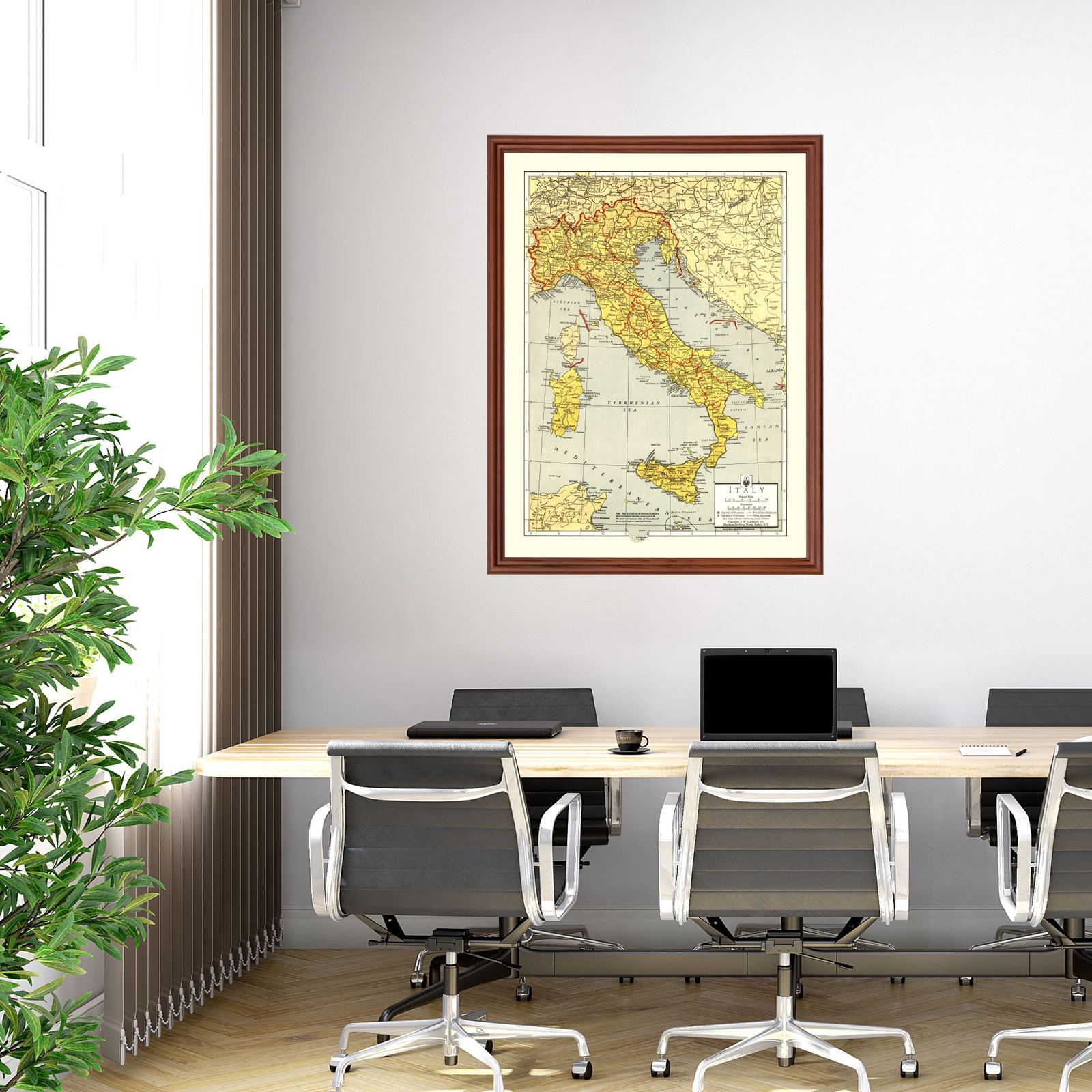 Old Map of Italy 1943 – Vintage Italy Art Wall Decor