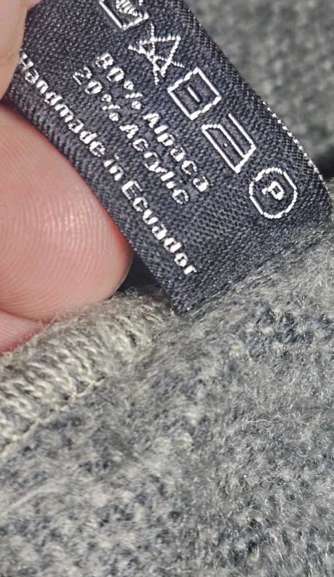 $149 Shupaca « Metro » 80% Alpaca 20% Acrylic Handmade Ecuador 45×70 Blanket LKNU