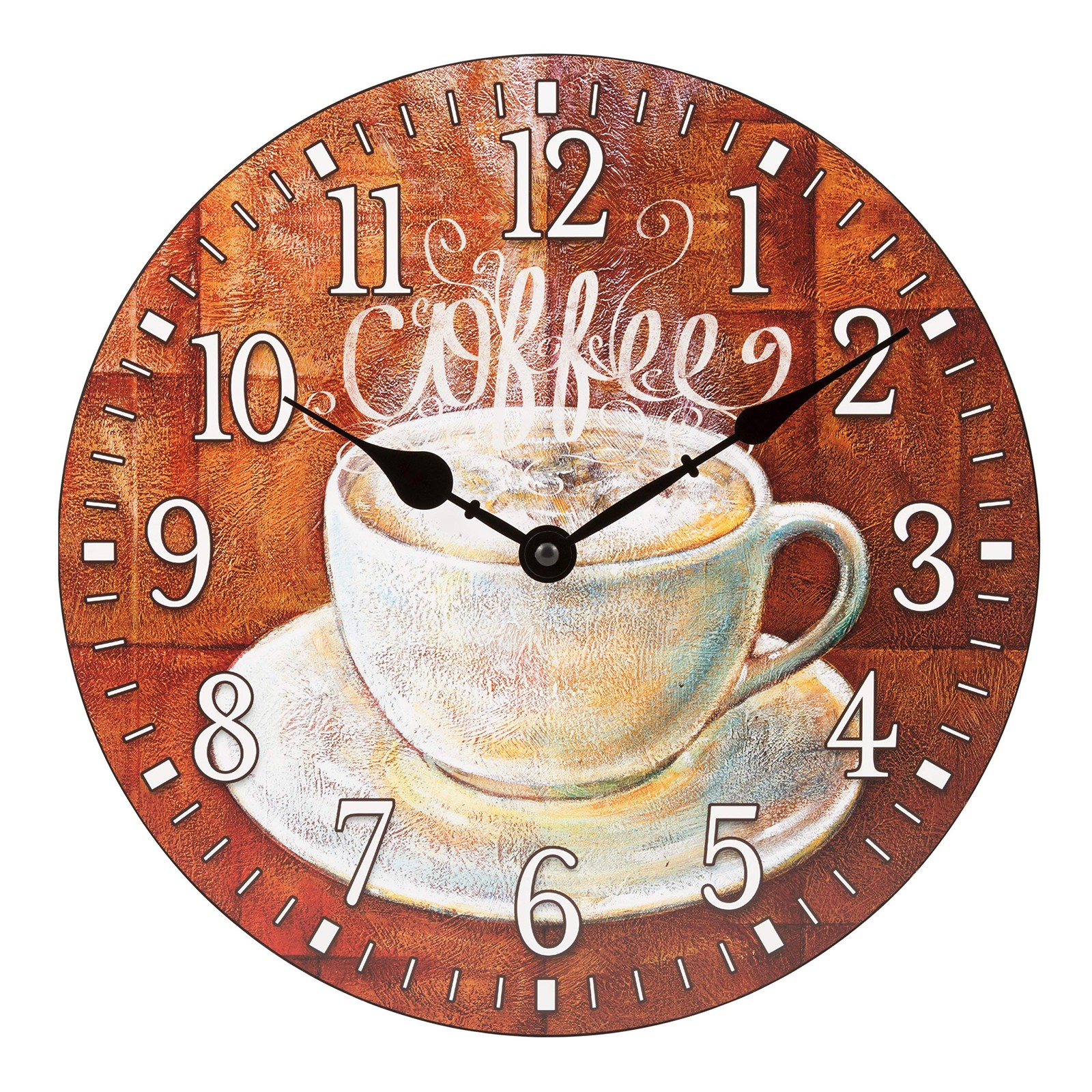 12 Inch Round Coffee Decorative Quartz Analog Wall Clock La Crosse
