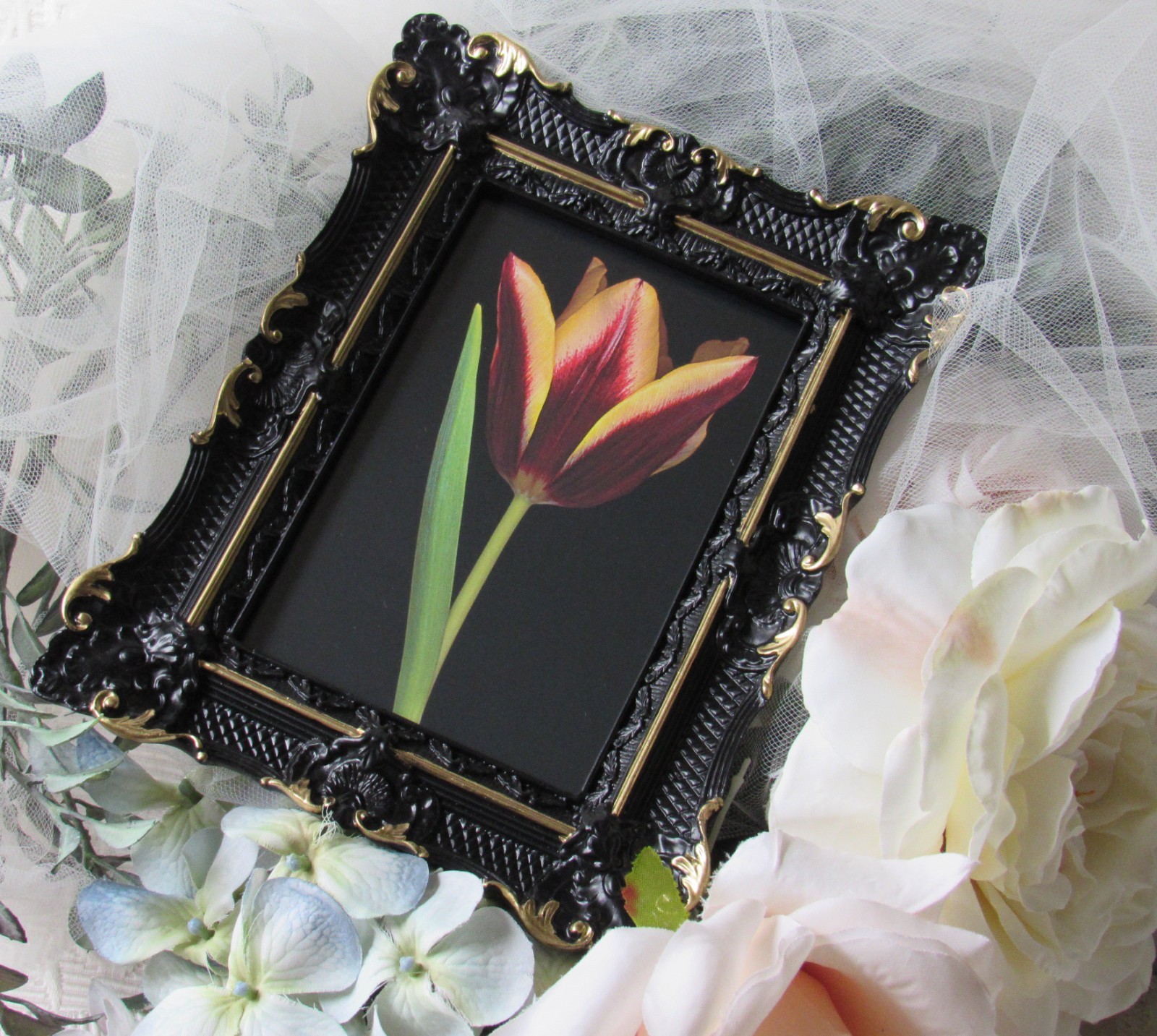 Ornate 4×6 frame,Baroque,Gilded frame,Glam,Black with Gold,Events,Victorian,Goth