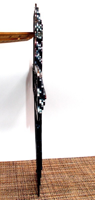 Jeweled Steel Spiral CROSS 2006 Laser Cut Hanging Wall Art David Broussard 12&Prime;