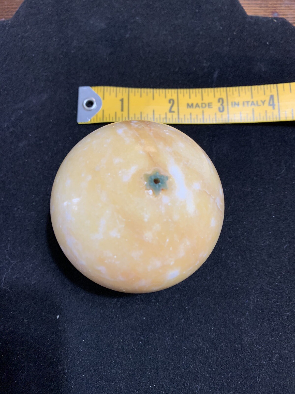 Vintage Orange Alabaster Stone Fruit 2 1/2&Prime;