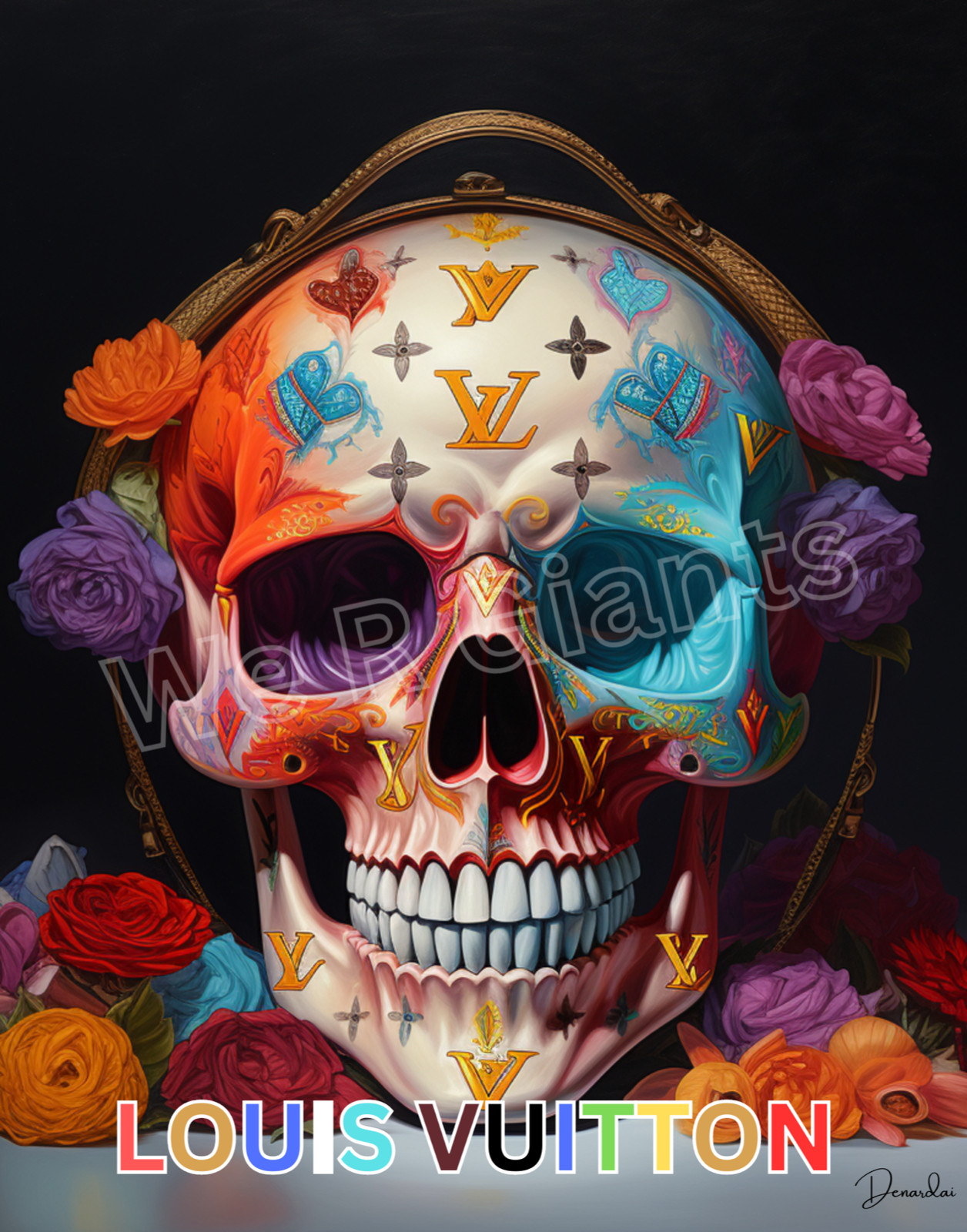 Louis Vuitton Dia de los Muertos Wall Decor 11×14 Print- BY the Artist Denardai
