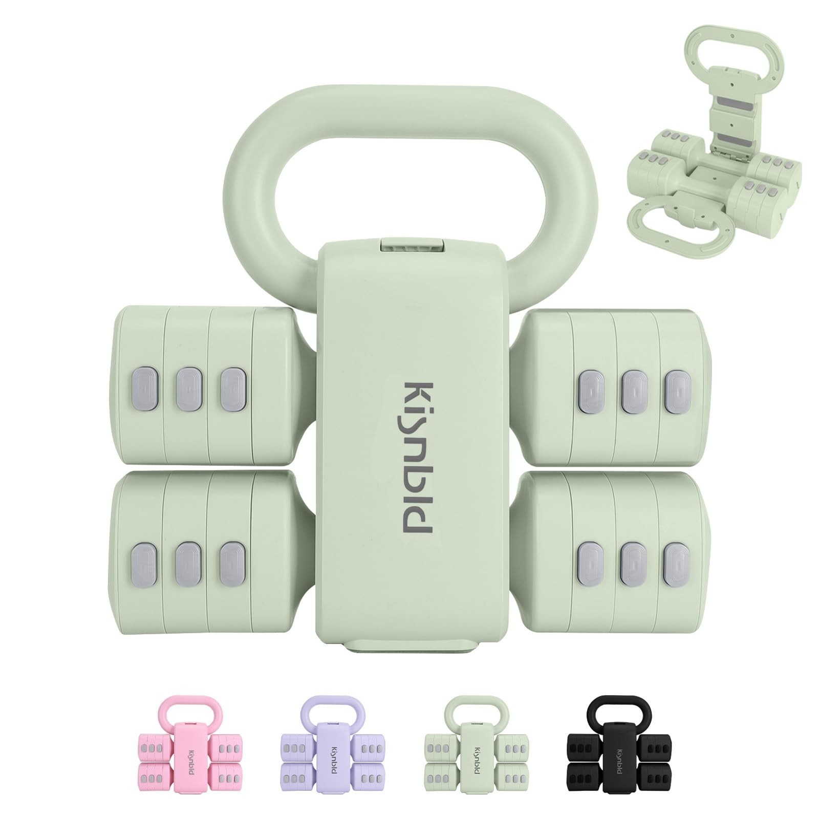 Adjustable Dumbbell Set of 2, 4 in 1 Free Weights Dumbbells Set for Women wit…