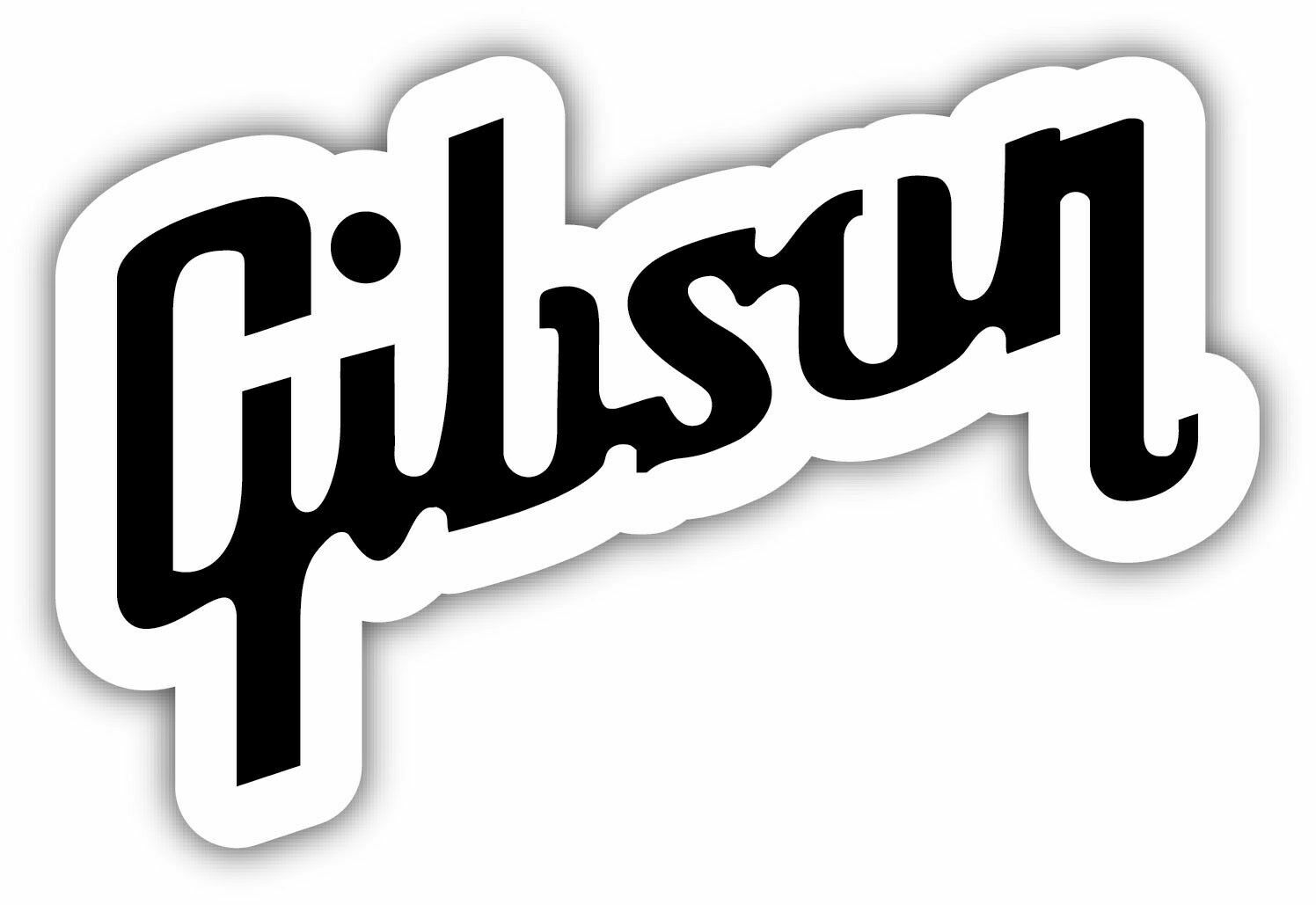 GIBSON GUITAR Logo Sticker Decal Bumper Window CHOOSE SIZE 3&Prime;-12&Prime;