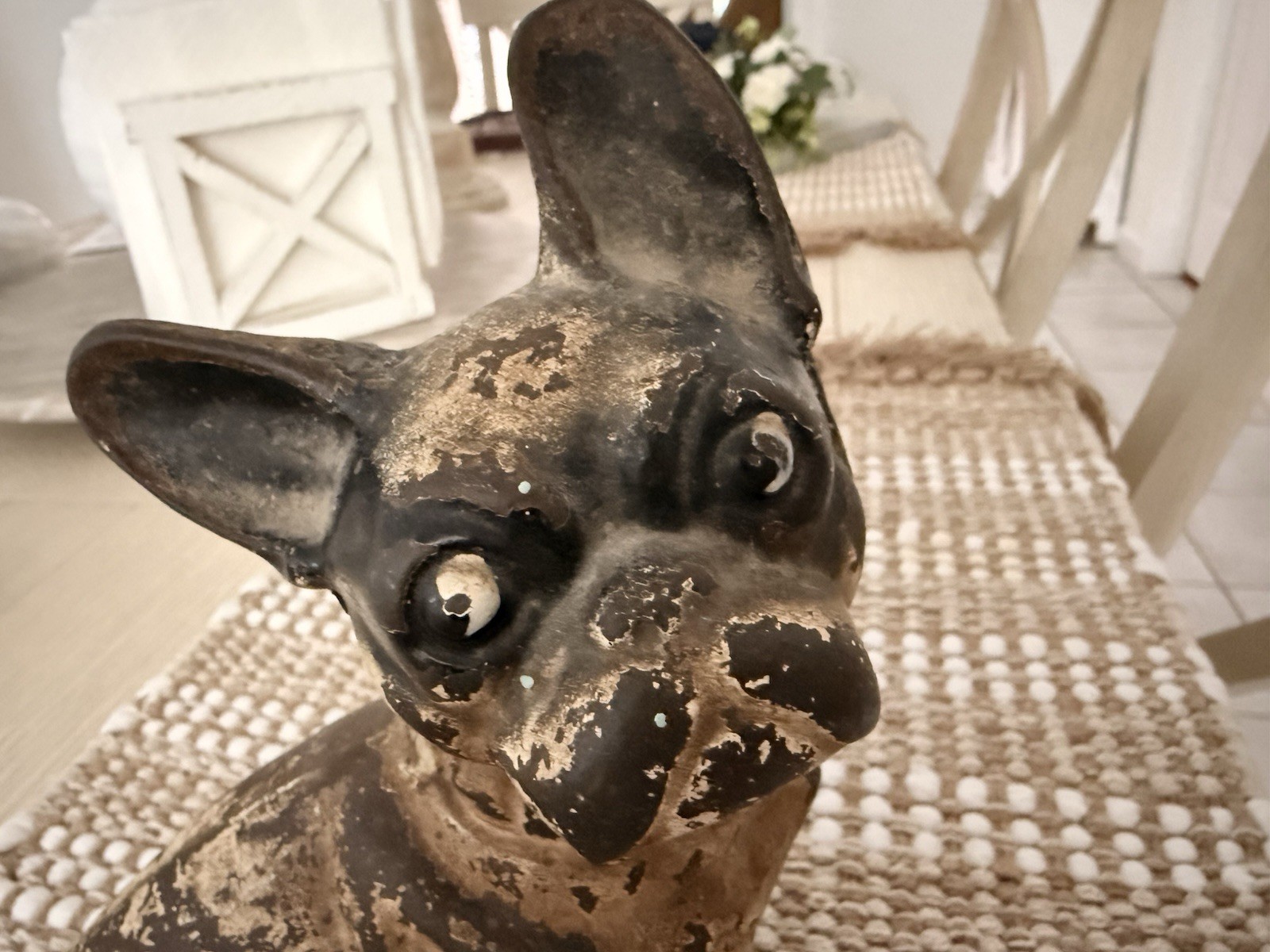 Vintage Cast Iron FRENCH BULL DOG Doorstop – HUBLEY? Same dimensions + Weight