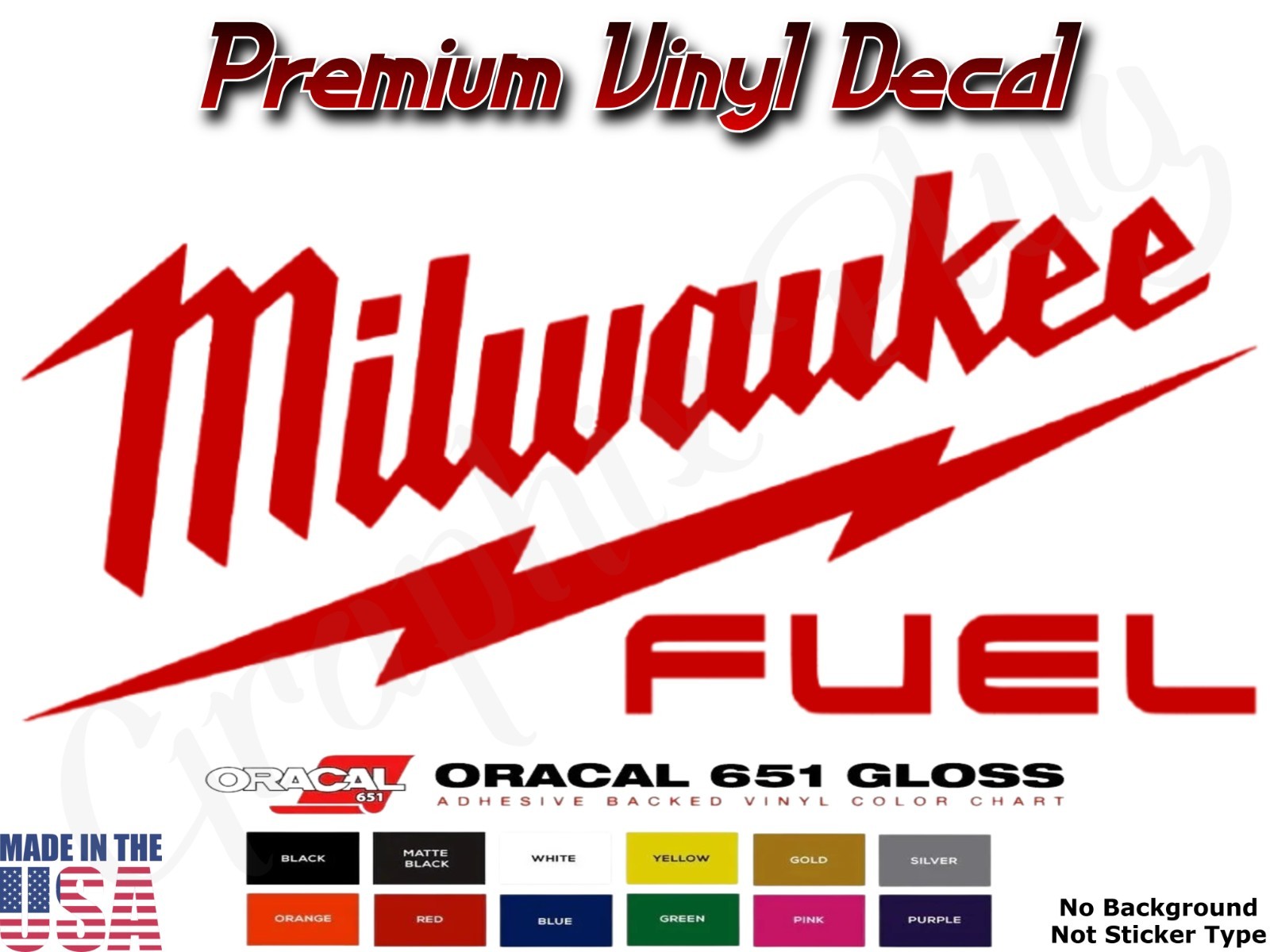 Milwaukee Decal Large 4&Prime; – 12&Prime; 17&Prime; 22&Prime; Made in USA Garage, Mechanic, Truck,