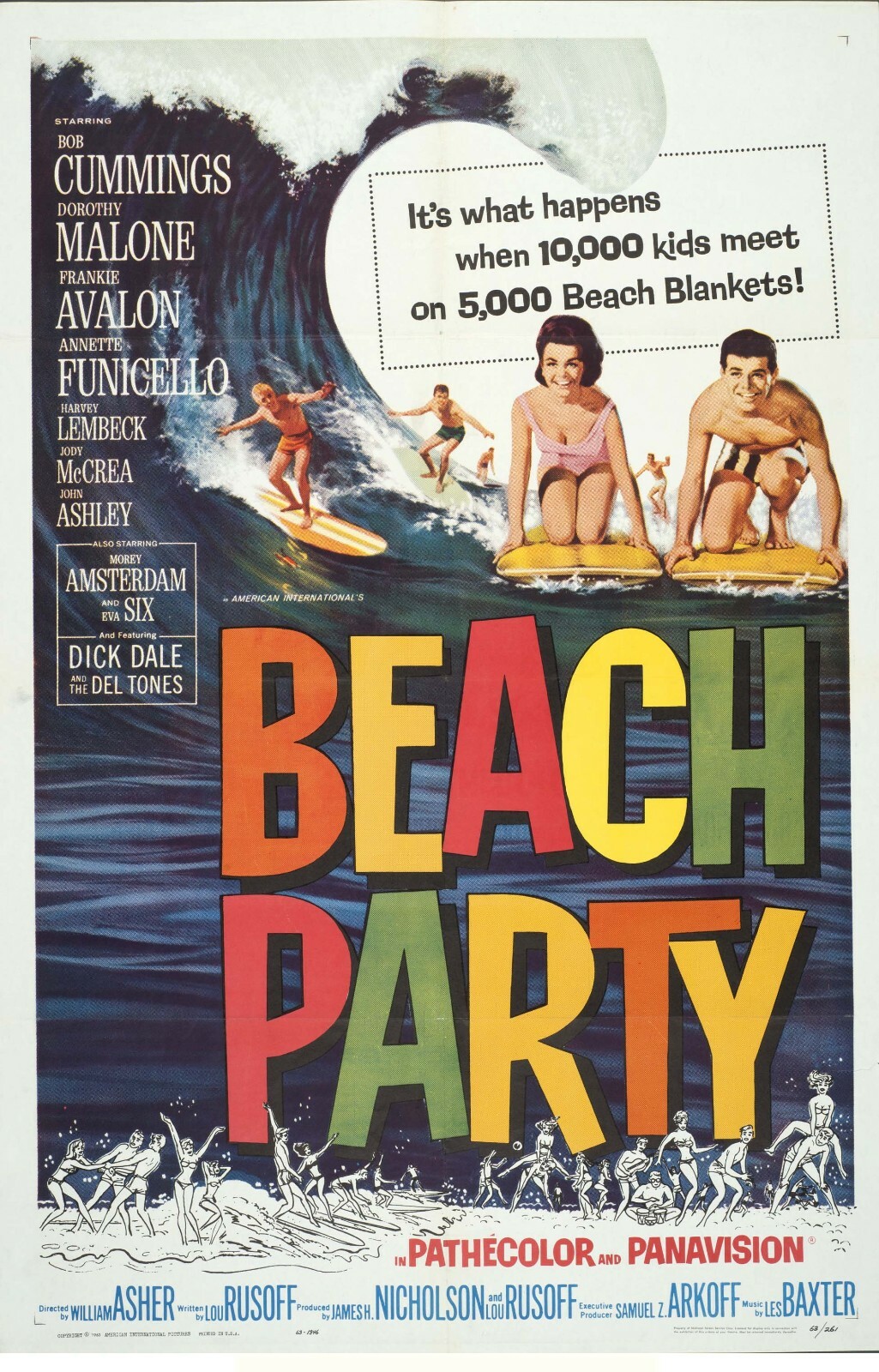 BEACH PARTY MOVIE POSTER PRINT Wall Art 8×10 11×17 16×20 22×28 24×36 27×42