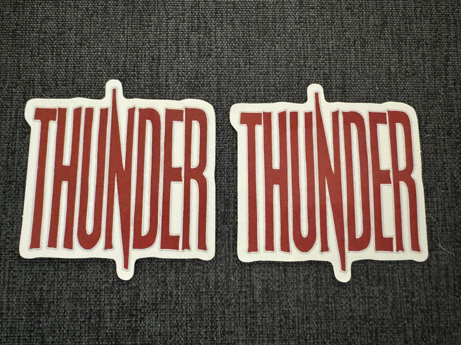 Lot (2) THUNDER 2 3/8&Prime; x 2 1/2&Prime; Band Logo STICKERS Fast! FREE SHIP!