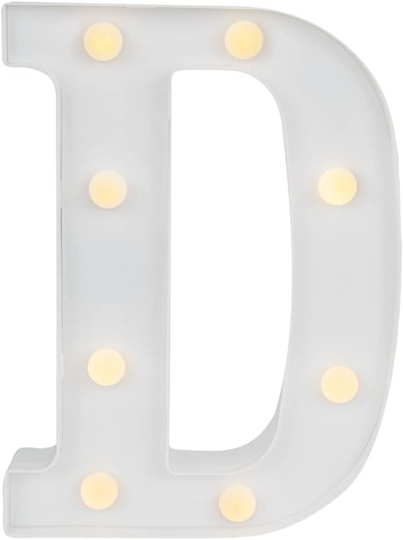 Restaurantware Illumify 6.3&Prime; LED Light-Up Letter D for Events and Parties