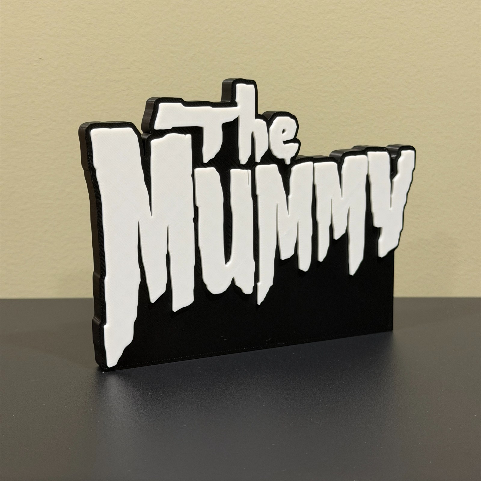 The Mummy decor sign 3d printed display