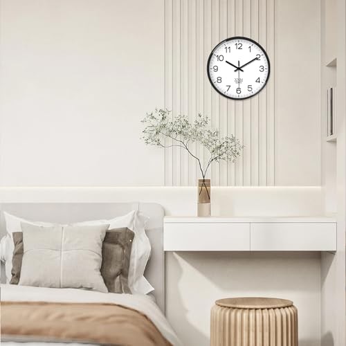 8 Inch Small Classic Wall Clock for Living Room Bedroom 8 Inch-1pcs White