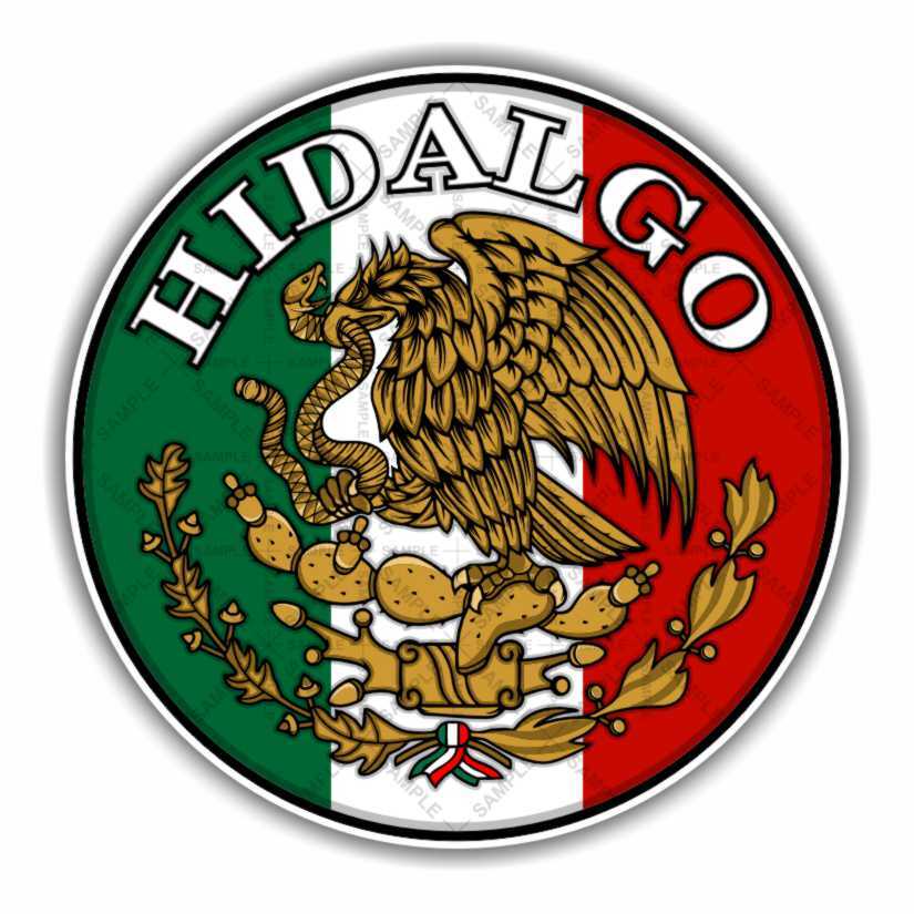 Hidalgo Mexico Round Precision Cut Decal