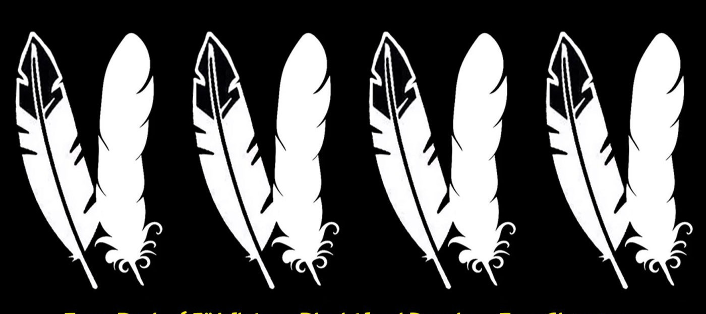 Native American Eagle Feathers Four 5&Prime; Vinyl Decals Car Window Any Flat Surface