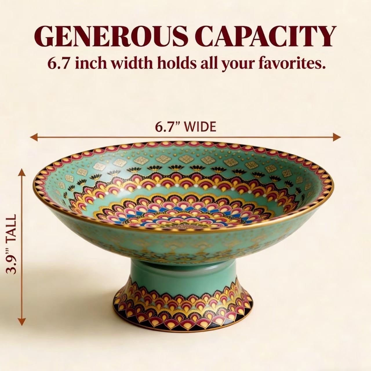 6.7×3.9 Inch Ceramic Decorative Bowl – Modern Farmhouse Boho Decorative Bowls…