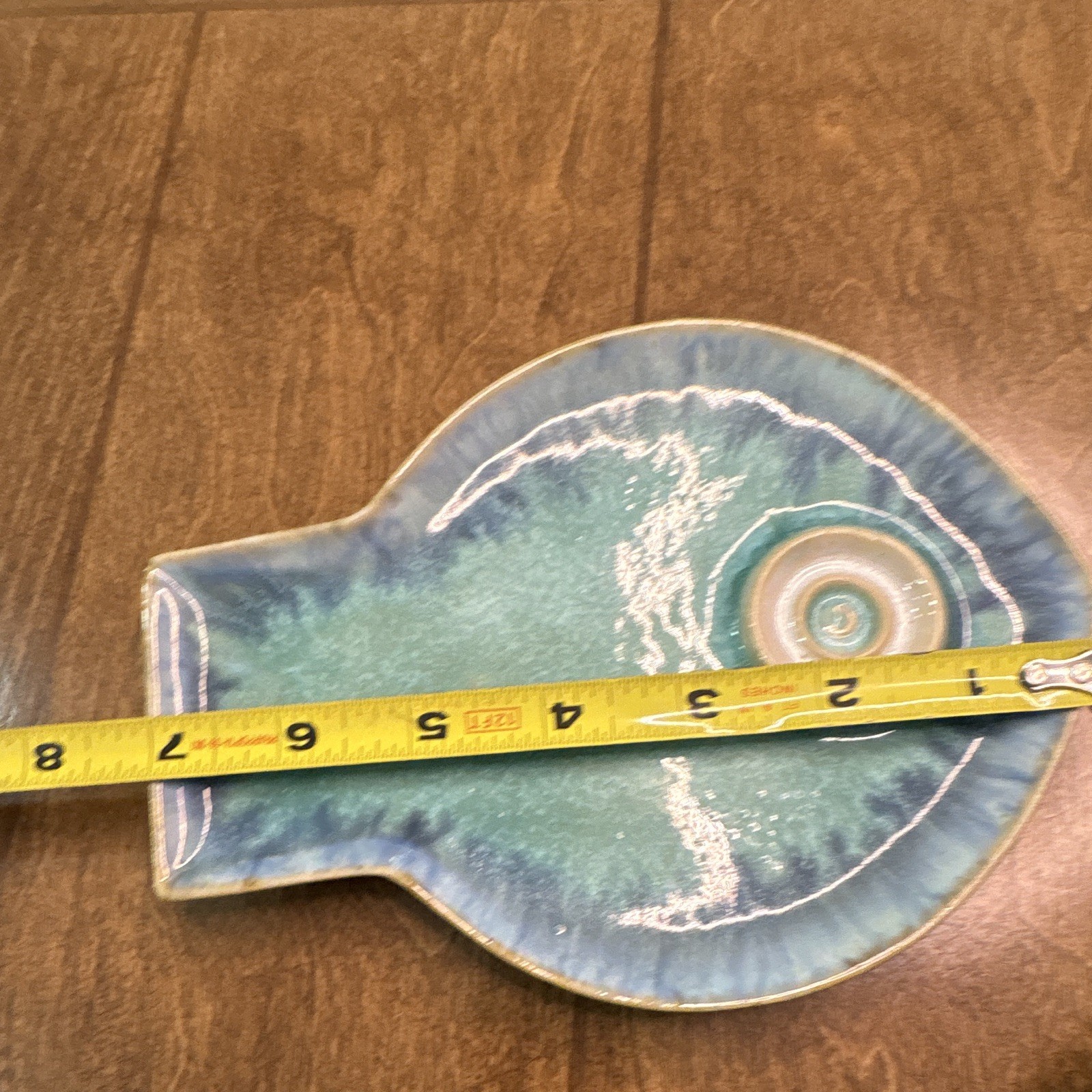 Global Views Fish-Shaped Ceramic Wall Hanging Plates Set of 3 Blue Green