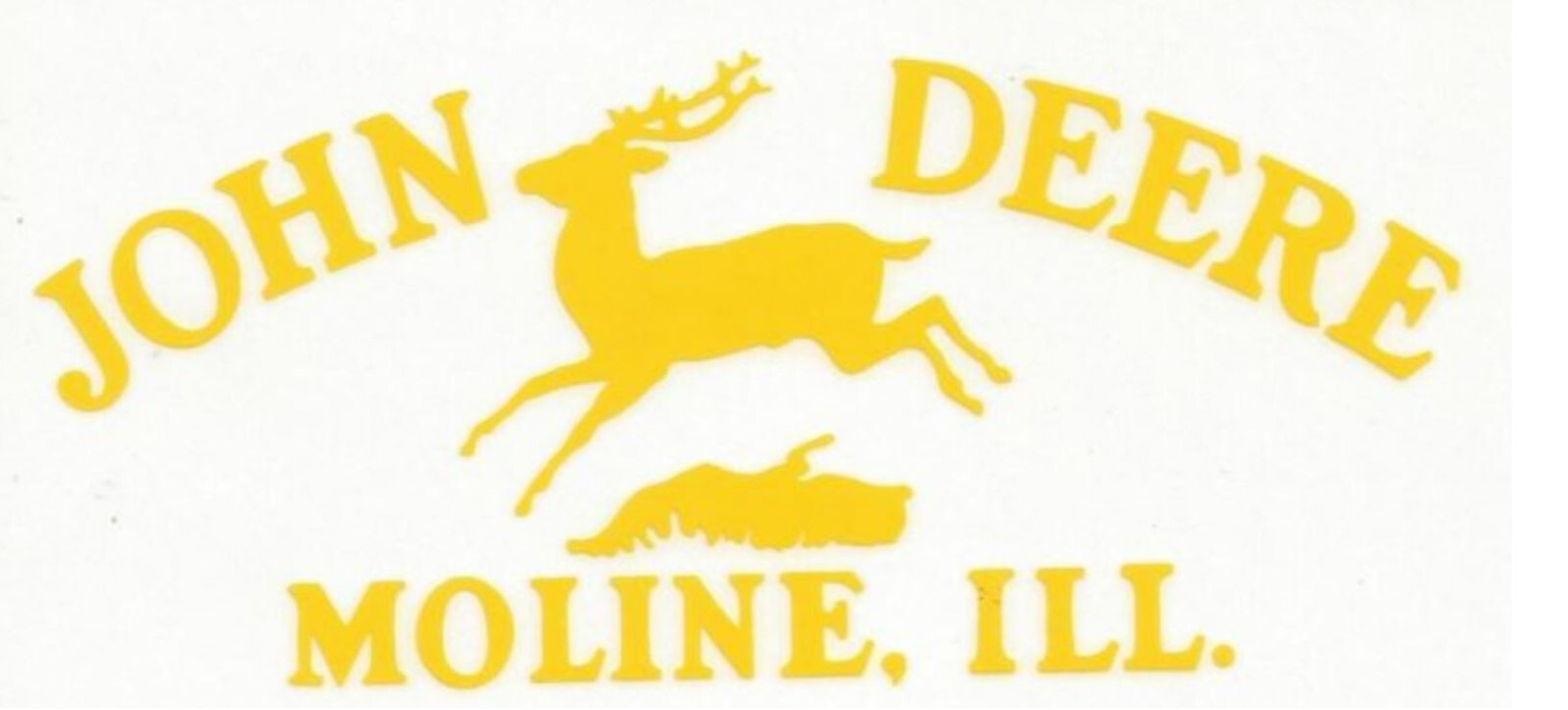 2X JOHN DEERE MOLINE, ILL. « LEAPING DEERE » 2-Pack Yellow 9&Prime; 12&Prime;, 15&Prime;!