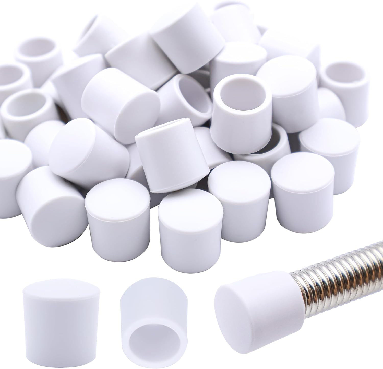 Rubber Door Stop Bumper Tips 0.39 Inch Replacement Caps for Door/Wall Protection