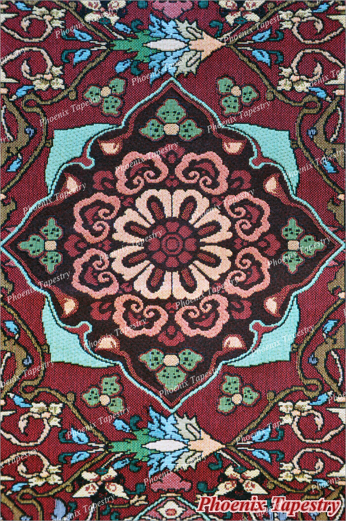 Moroccan Style III Tapestry Wall Hanging Jacquard Weave Art 100% Cotton 55&Prime;x67&Prime;