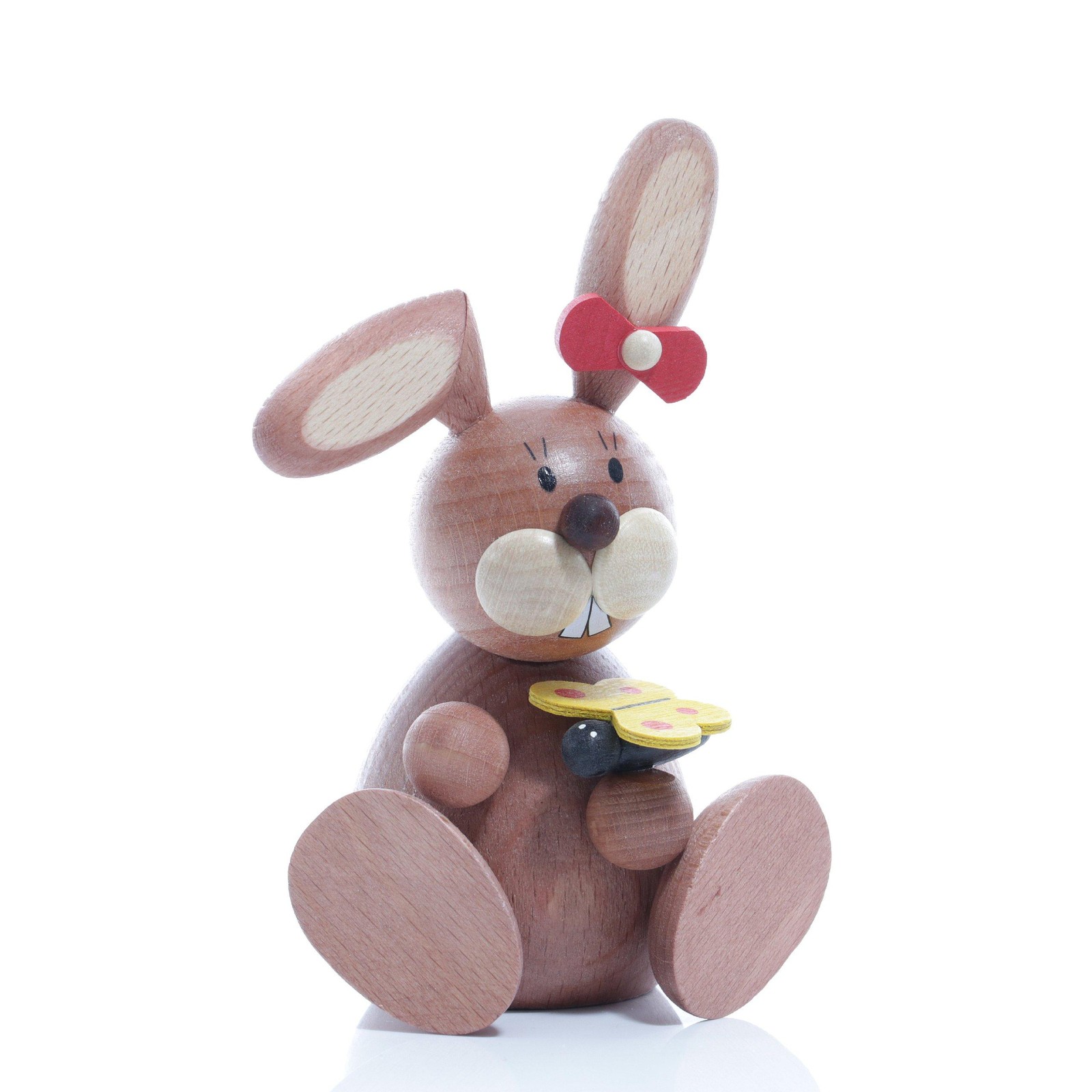 Easter Items Bunny Sitting with Butterfly Hxw 4 3/8×2 13/16in New Decoration