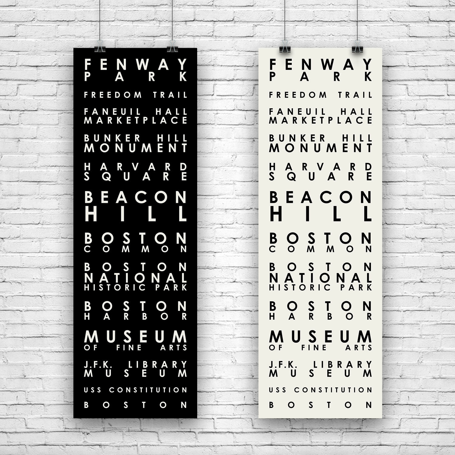 City Attractions, Boston Massachusetts, Poster, Art Print