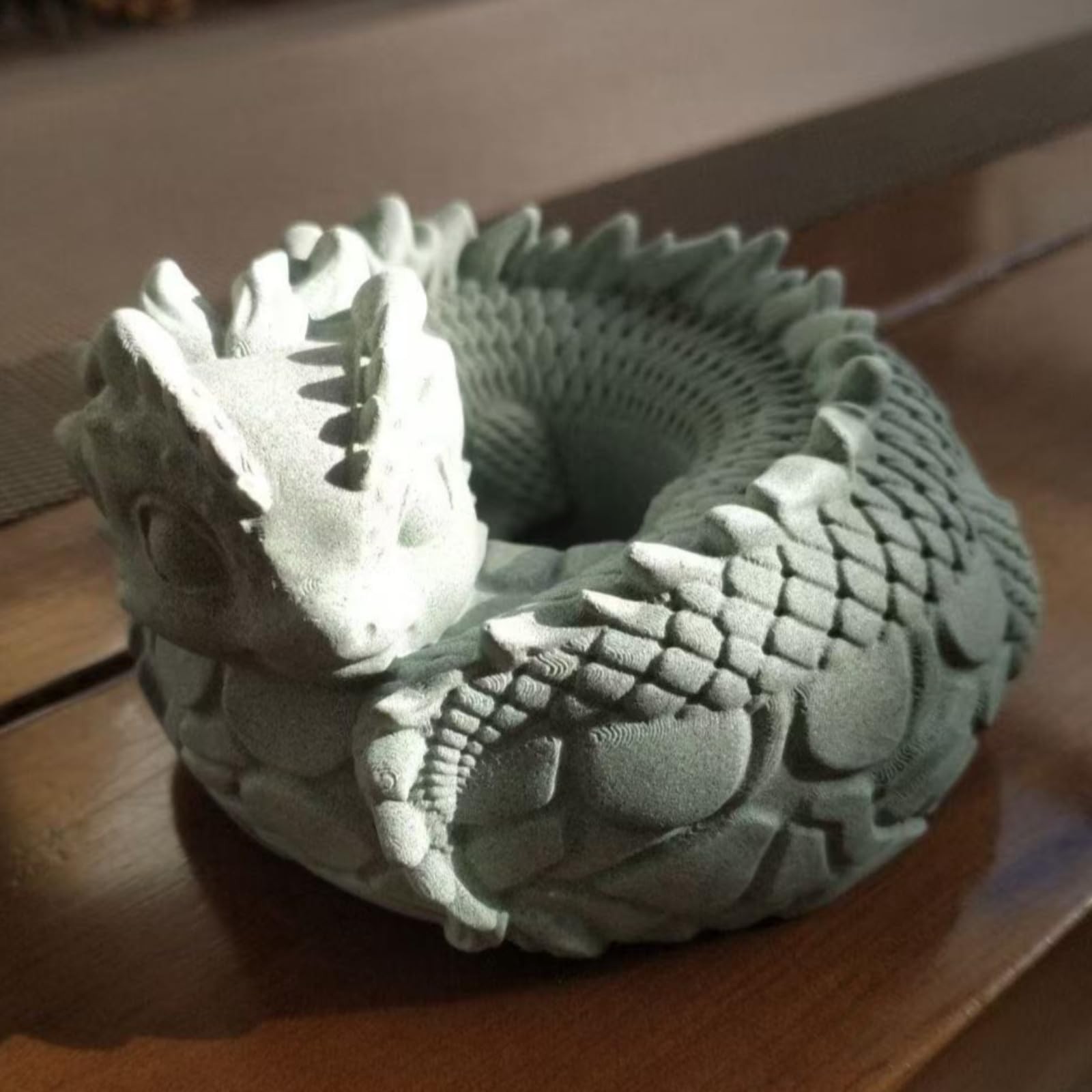 Sandstone Cartoon Zodiac Dragon Tea Pet Ornament 10cm 3.9in Desk Tea Tray Decor