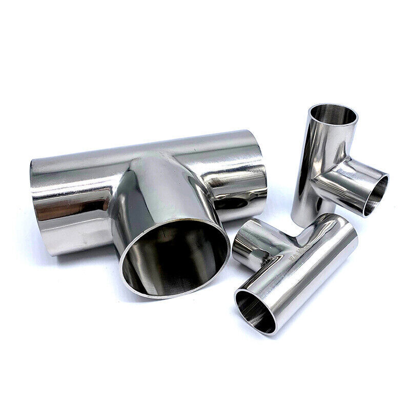 Stainless Steel Equal Tee T Shape Pipe T-Piece Exhaust Tube Polished 19-63mm