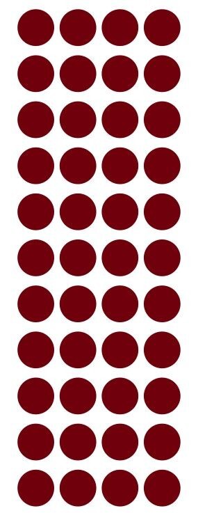 3/4&Prime; Burgundy Round Label Dots Stickers Color Coding Inventory 3/4 Inch Dot