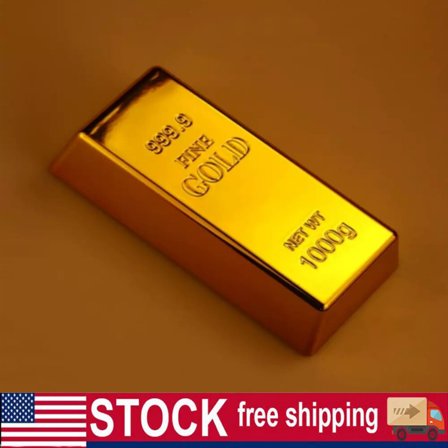 Fake Gold Bar Toy Mini Fake Golden Brick For Craft Bullion Gold Bar Prop Decor