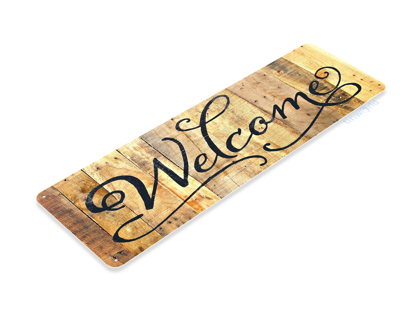 TIN SIGN Welcome Script Metal Décor Wall Art Store Café Shop Cottage B011