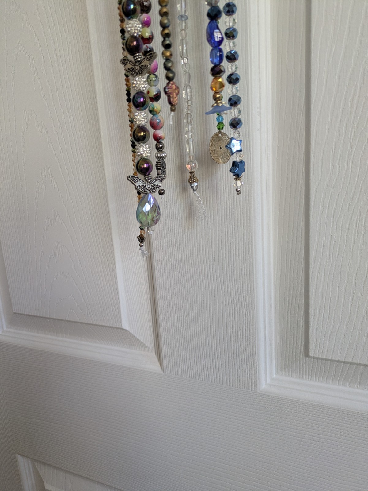Hand Beaded Suncatcher / Mobile Assorted Colorful Beads for patio or any room