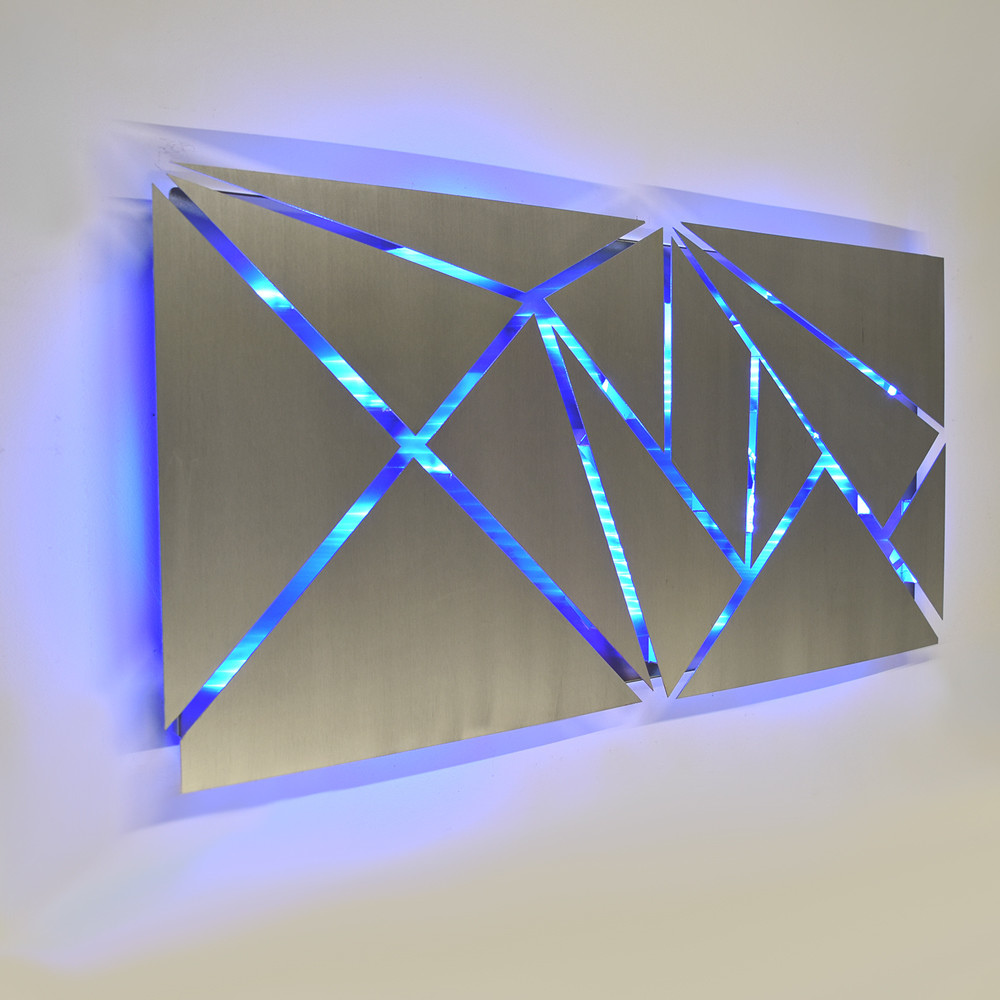 Modern Large Geometric Abstract Metal Wall Art LED Decor Painting – Brian Jones