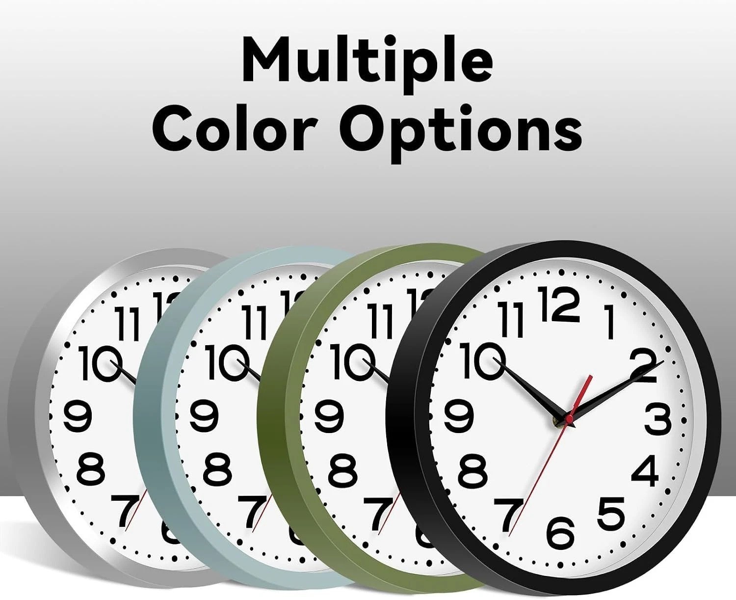 Minimalist Battery Operated Wall Clock – 8 Inch Non-Ticking Quiet Design