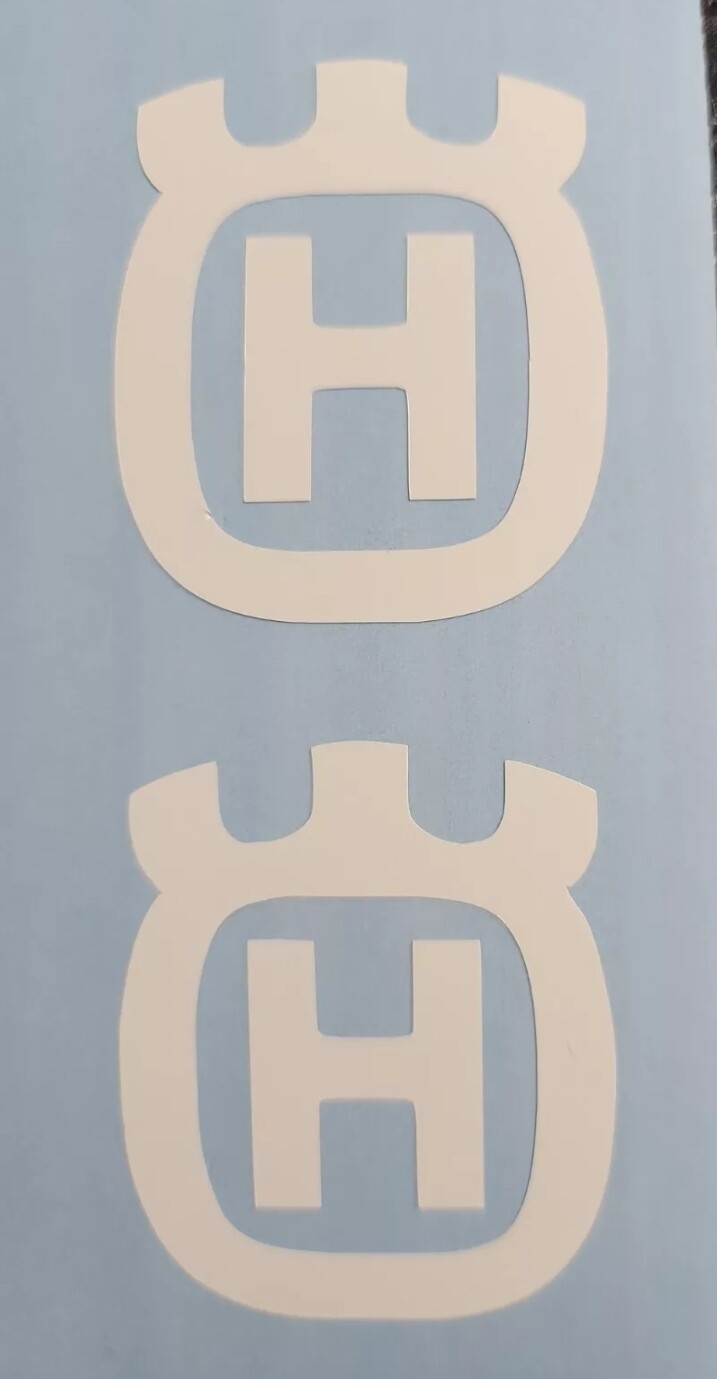 (2x) 1.5&Prime; Husqvarna Vinyl Decals Cars Trucks Windows Laptops Boards Glass Cups