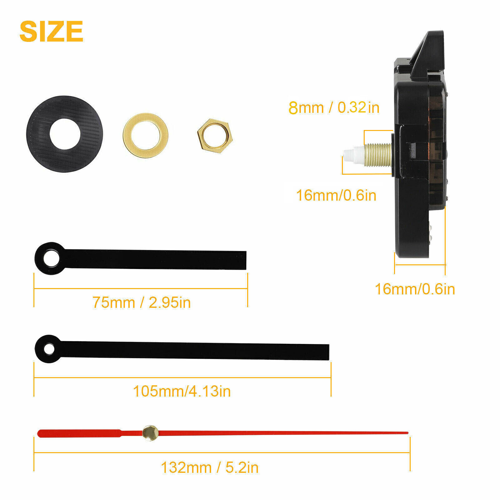 DIY Clock Movement Mechanism Quartz Wall Hands Repair Replacement Tool Parts Kit