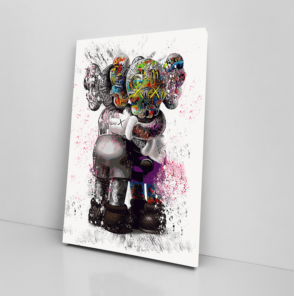 Cartoon Dolls Figure Wall Art Canvas Poster Ready To Hang Pop Art Living Decor