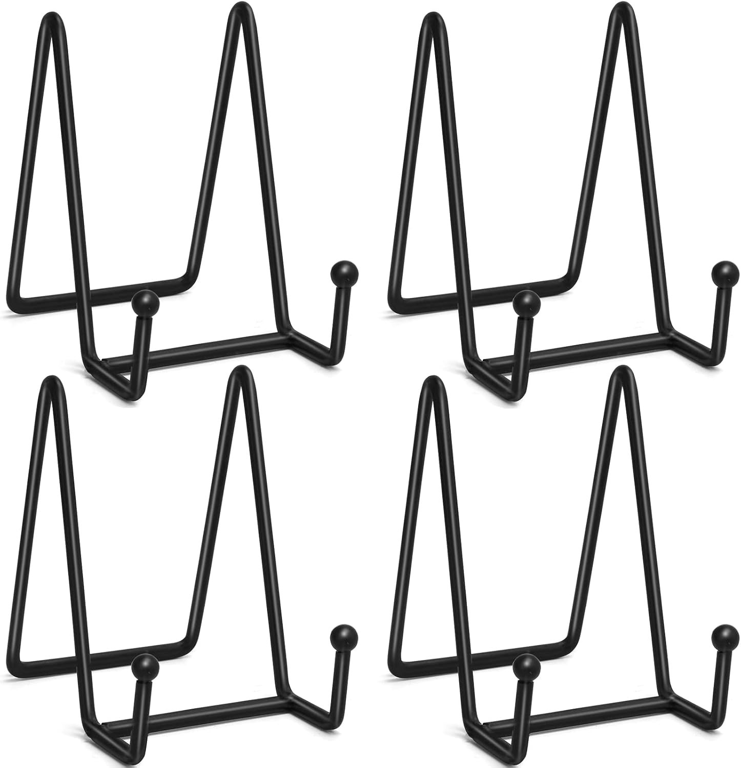 4 PCS Iron Easel Display Stand Plate Holders For Picture Painting Party Black