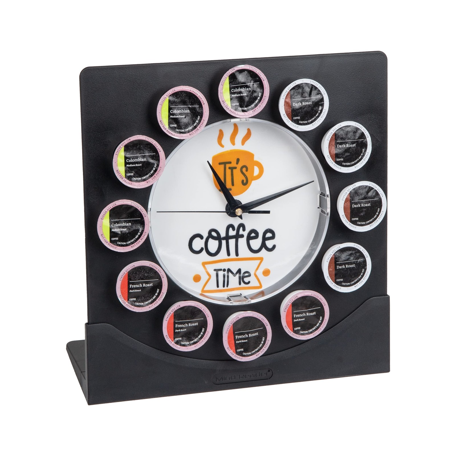 Single Serve Coffee Pod Clock, 12 Pod Capacity, Countertop or Wall Mount, 12….