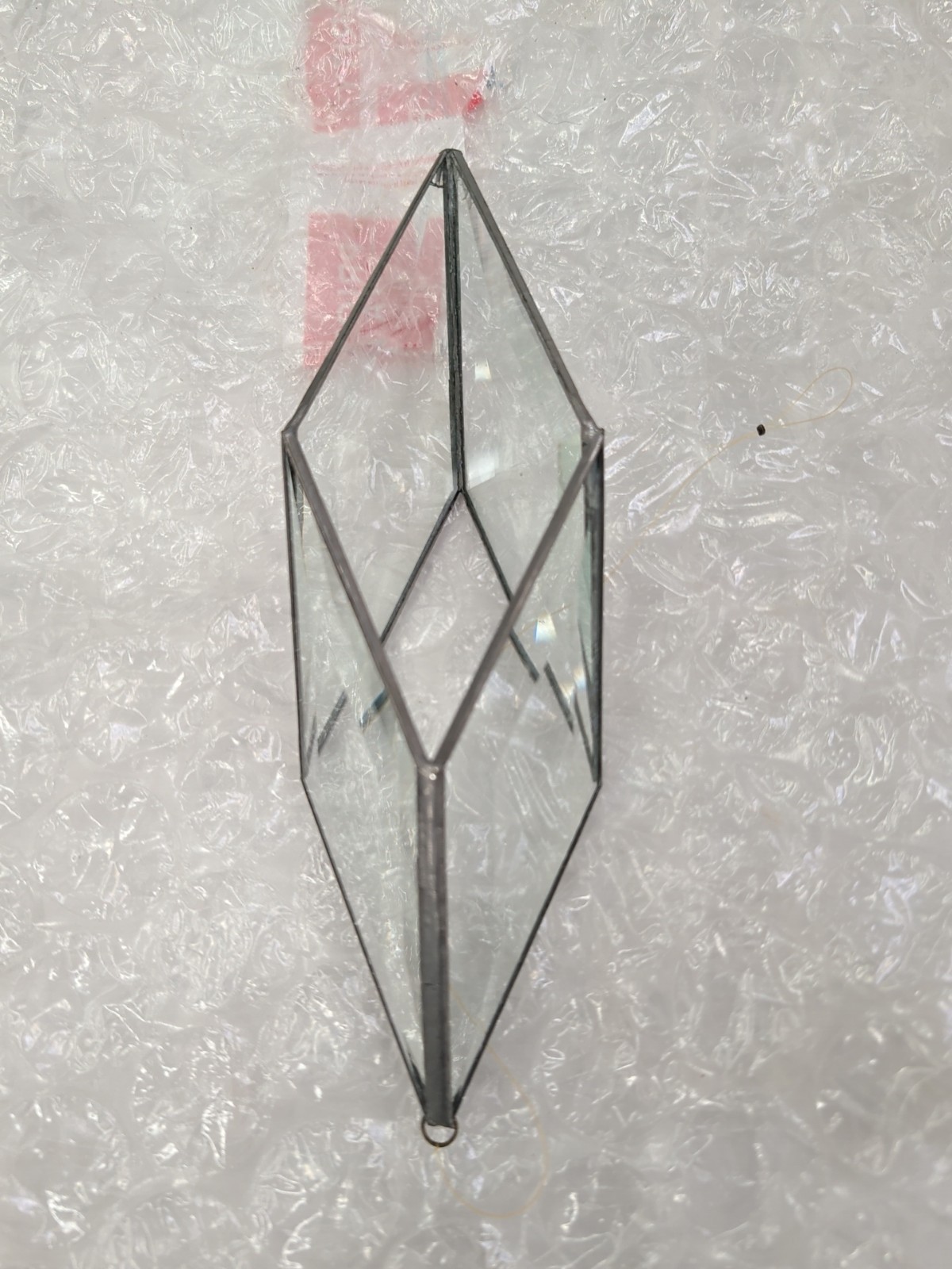 Beveled Lead Glass Crystal Suncatcher 9 inches