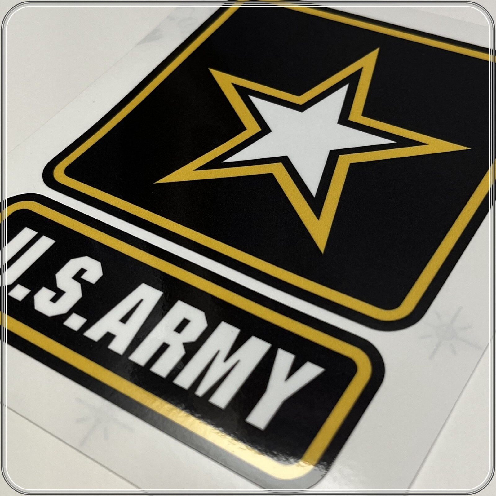 US ARMY Logo Laminated & Masked Stickers Choose from 3&Prime;, 4&Prime;, 5&Prime;, 6&Prime; or 7&Prime; Tall