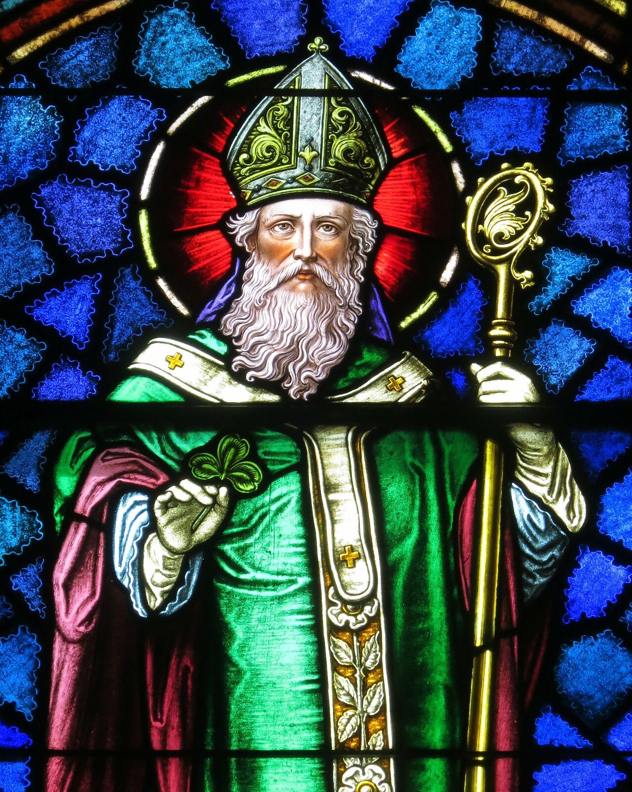 Saint Patrick POSTER PICTURE PHOTO Irish Holiday Drinking Ireland Stained Glass