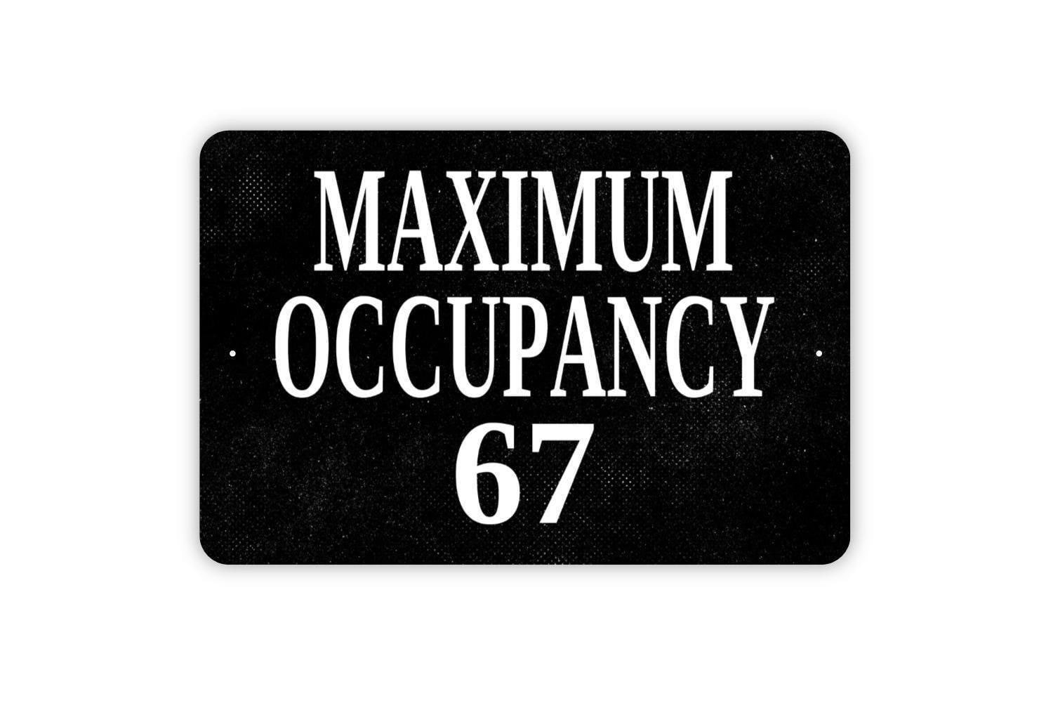 Maximum Occupancy Sign | Rustic Safety Wall Decor | Business or Office Sign