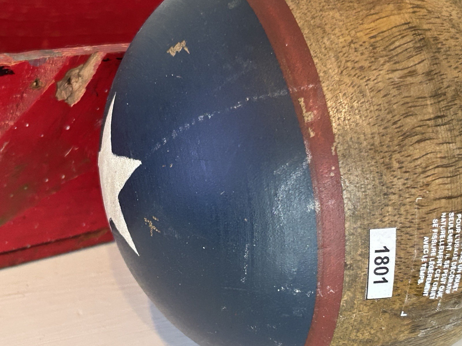 Pottery Barn Large Rustic Wooden Star 5&Prime; Bowling Ball